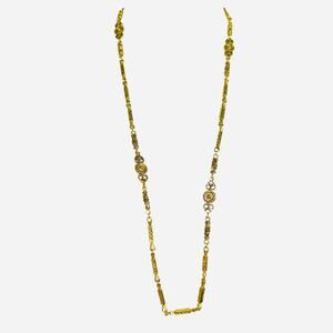 Vintage 90s The Limited Gold Tone Byzantine Chain Necklace